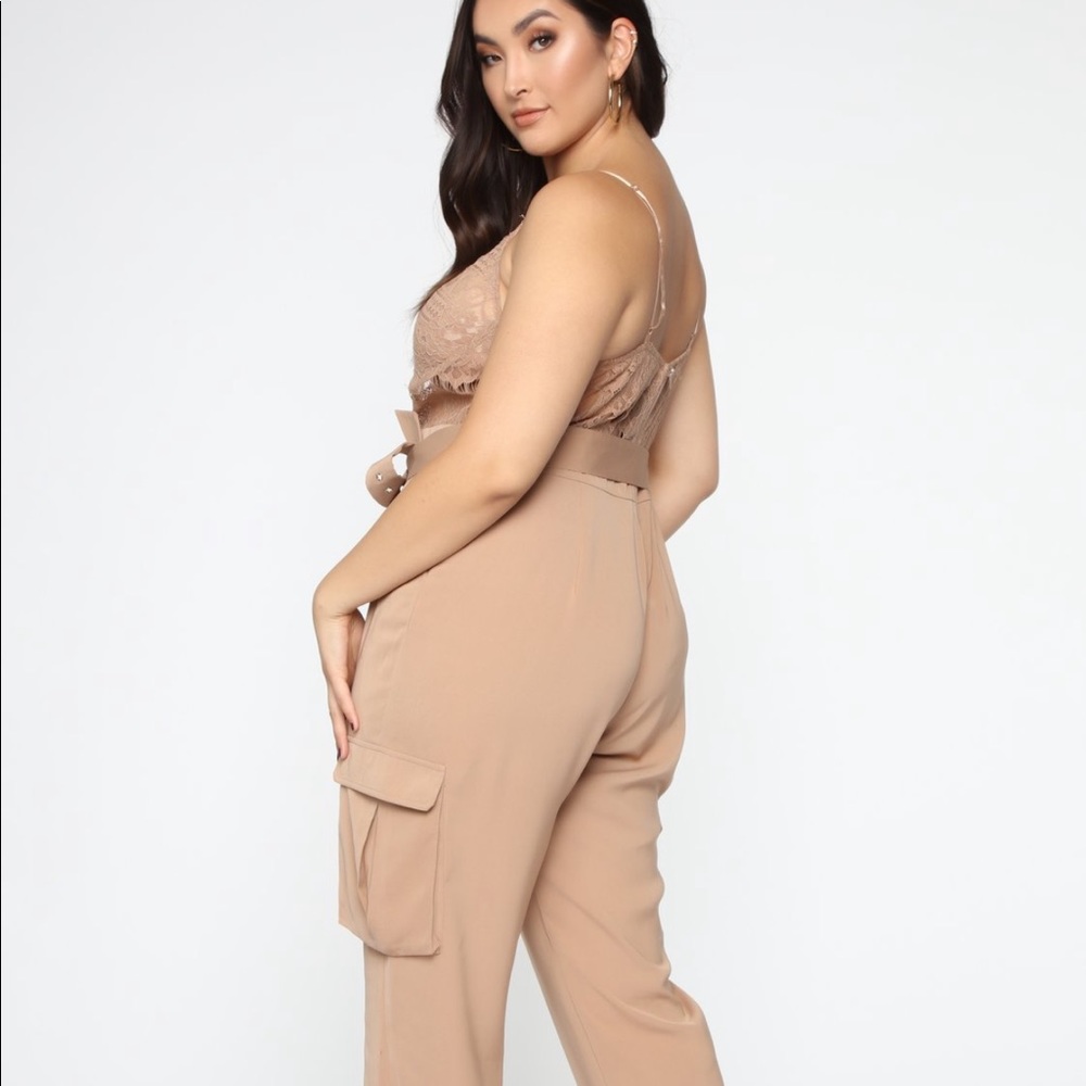 Tan jumpsuit